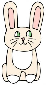 Cartoon doodle lineární legrační králíček, králík izolovaný na bílém pozadí. Vektorová ilustrace. — Ilustrace