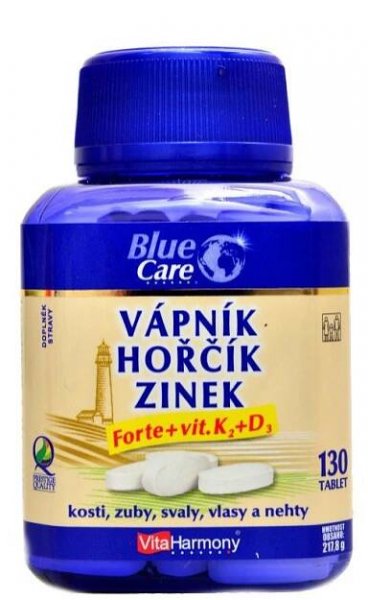 VitaHarmony Vápník Hořčík Zinek+vit.K2+D3 130 tablet