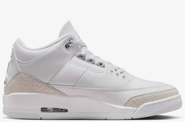 Pánské tenisky a boty Air Jordan 3 Retro "Pure Money" (CT8532-111) White/ Metallic Silver-White
