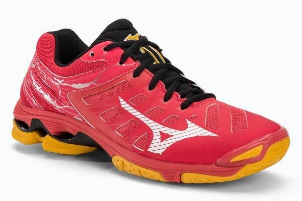 Pánské volejbalové boty Mizuno Wave Voltage radiant red/white/carrot curl