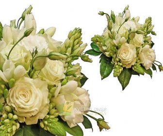 Svatební kytice bílá Květiny online - květinářství Praha Pankrác - netradiční kytice, dárky pro muže, dárkové koše, ovocné