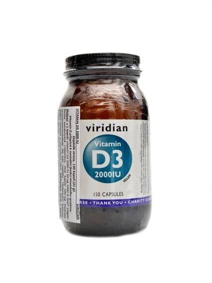 Viridian - Vitamin D3 2000iu 150 kapslí - - Megaknihy.cz