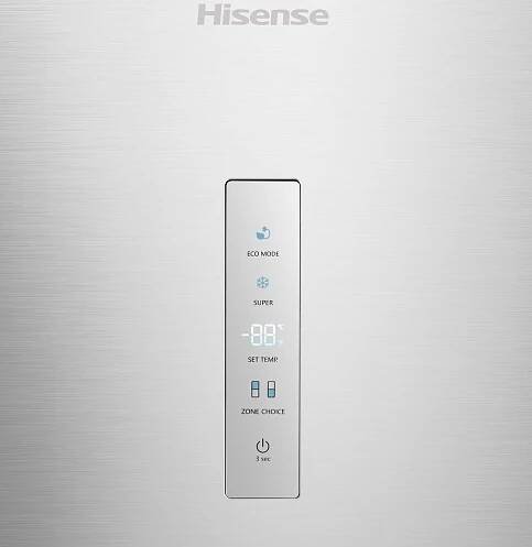 Kombinovaná chladnička s mrazničkou Hisense RB372N4CCD, šedá, LED displej