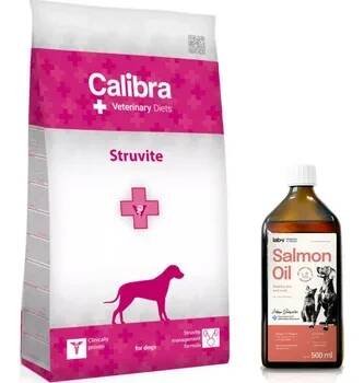 Calibra Veterinary Diets Dog Struvite 12kg + LAB V Lososový olej 500ml