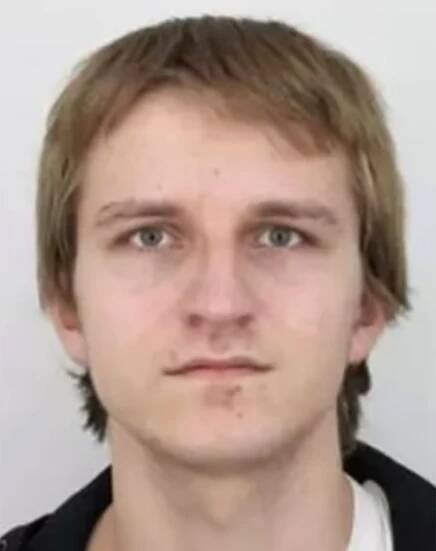 Mugshot of David Kozak, Prague university shooter.