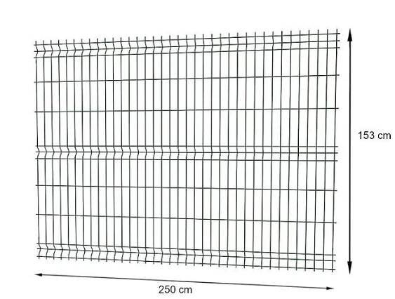 PLOTOVÝ PANEL 3D 250 X 153 CM – RAL 6005 ZELENÝ,2