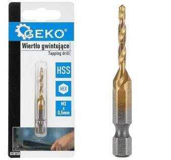 Závitový vrták HSS M3 x 0,5mm HEX, Geko G38130