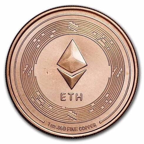 9Fine Mint Měděná mince Ethereum 1 Oz - Zlato pro radost