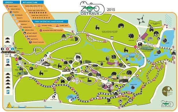 Map of Zoo Ostrava - 2015