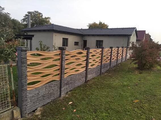 Dekor vlnka průhledná - Dekor Beton 