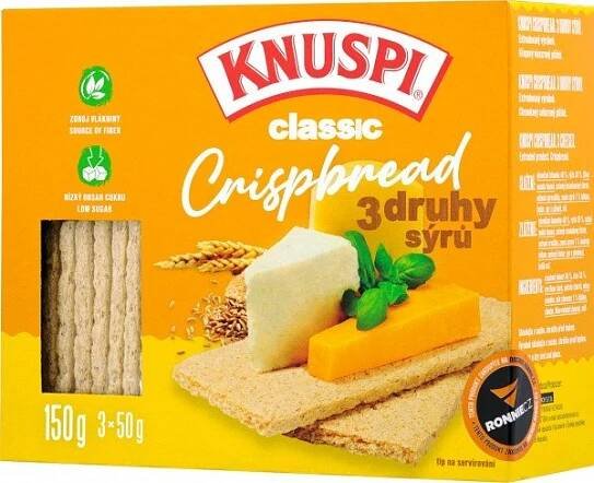Knuspi Crispbred 3 druhy sýra 150 g