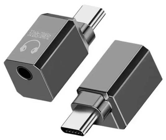 Mini audio redukce - 3,5 mm jack na USB-C - šedá - Appleking.cz