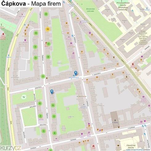 Čápkova - mapy | Kurzy.cz