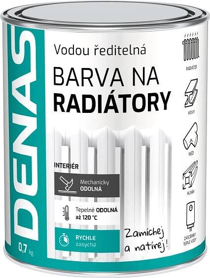 Barva na radiátory DENAS - 0,7 kg - bílá