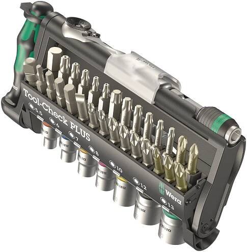 WERA 056490 Sada bitů + ráčna + držák Tool-Check PLUS, 39d.