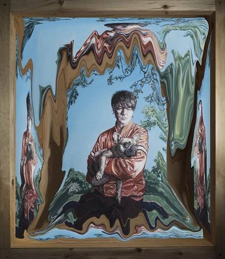 Panda Bear-schilderij door Hugo Oliveira, foto's door Fernanda Pereira