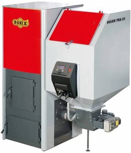 ROJEK TKA BIO 25 kotel na pelety 25 kW, automatický, pravý + regulace ST480 zPID | Ptáček Shop 