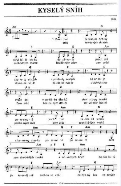 KAREL KRYL - KOMPLET (Vyměň kordy za akordy) - zpěv/akordy eNoty.eu
