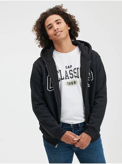 Mikina s beránkem GAP logo sherpa