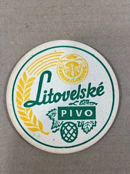 Starý pivní tácek - podtácek LITOVEL - pivovar - pivo - PT