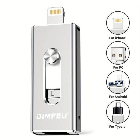 256GB Flash Disk pro iPhone, 128GB 64GB 32GB Paměťový Klíček na Ukládání Souborů, Fotografií a Videí * Záloha, Kompatibilní s iPhonem iPad * PC, Plug and Play, Úspora Dat, Skladujte Své Obrázky v Elegantním Přenosném * se Spolehlivým Provedením – Externí Harddisk * Flasheková Karta