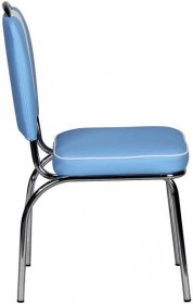 Retro Židle Elivis Modrá/bílá - bílá/modrá, Moderní, kov/plast (47/90/45cm) - MID.YOU
