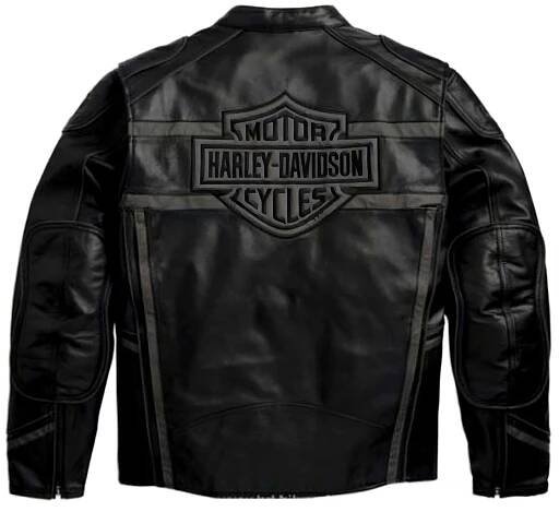 Harley Davidson Luminator 360 Black Leather Jacket