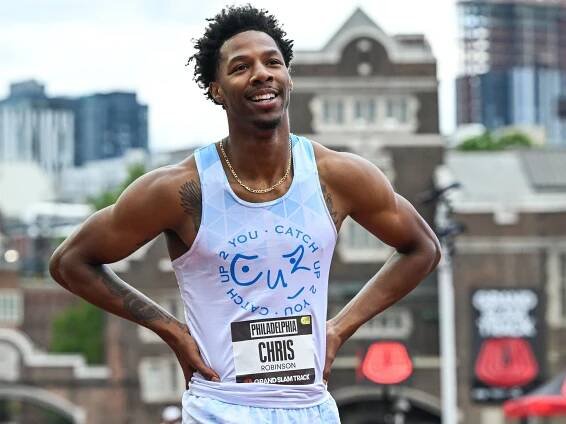Runner accidentally let his pole slip and we're all winners