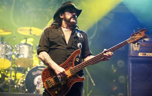 Lemmy Kilmister of Motorhead performs on stage during Bloodstock Open Air Festival