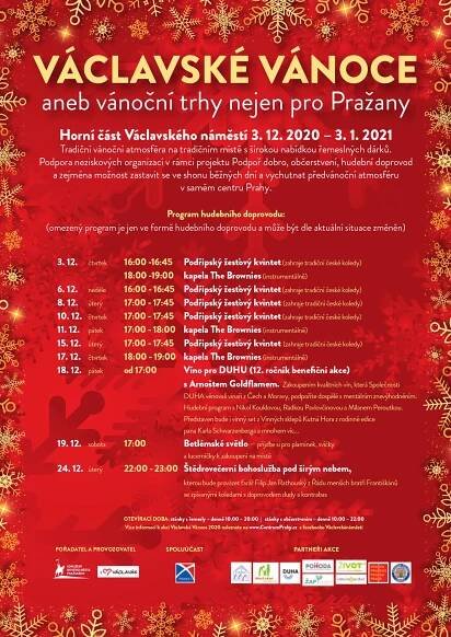 Václavské Vánoce se jako jedny z mála tradičních pražských trhů uskuteční i letos