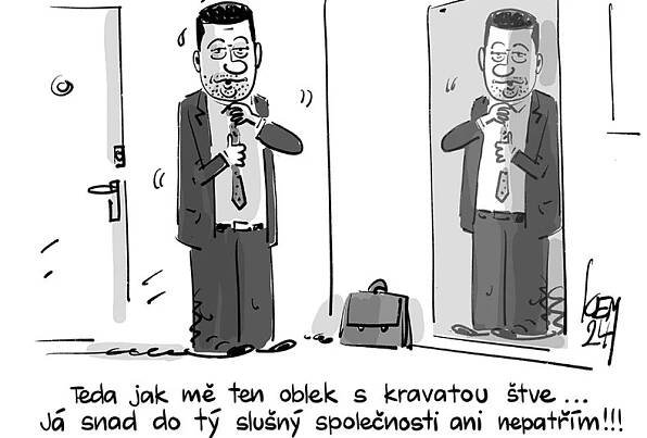 KEMEL: Oblek s kravatou
