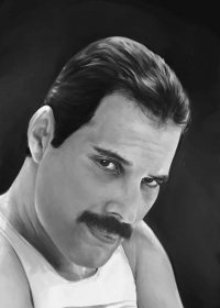 Reprodukce kreseb na plátně | Freddie Mercury - reprodukce kresby | Naše vojsko
