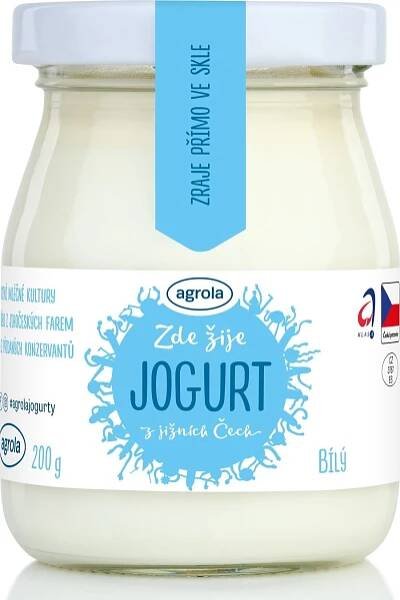 Agrola Jihočeský jogurt bílý 200 g od 28 Kč