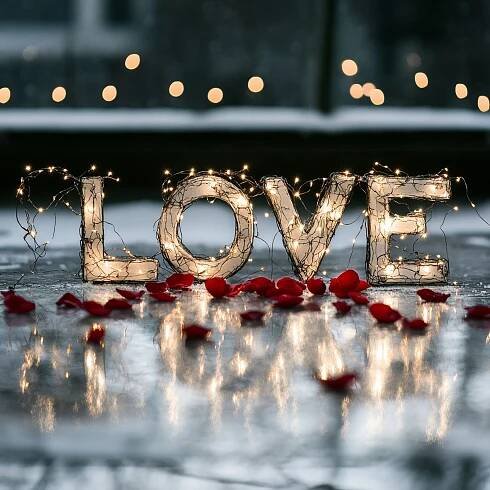 🌟 Image Of the Day 🌟 Love In Lights in 2025 | Image of the day, Free stock photos, Stock photos