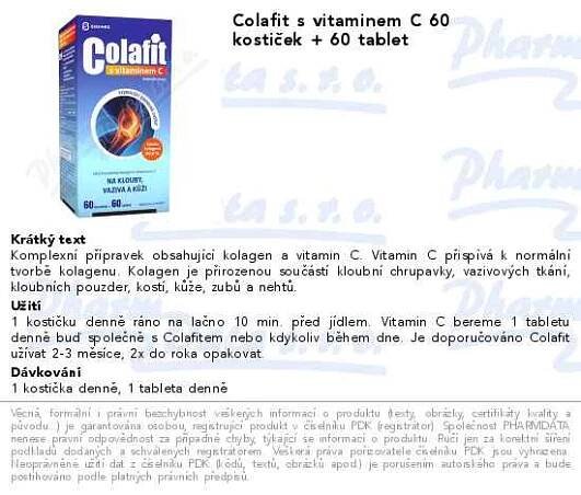 COLAFIT s Vitamínem C 60+60 kostek | SOS lékárna online, internetová lékárna, léky