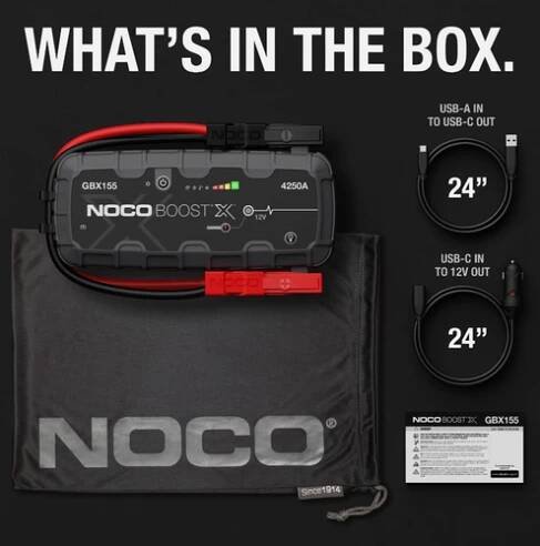 NOCO Boost X GBX155 4250A 12V UltraSafe přenosný startér lithiové baterie - Obrázek 7 z 7