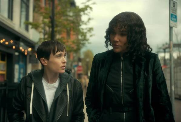 Elliot Page and Emmy Raver-Lampman, The Umbrella Academy