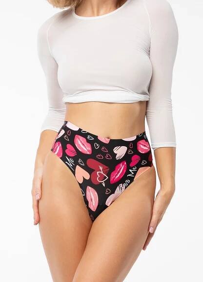 Julimex Tanga Kiss Me s vysokým pasem vícebarevná