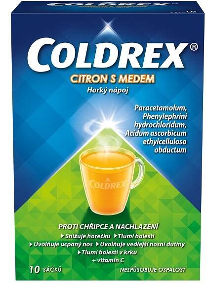 Coldrex Horký nápoj Citron s medem 10 sáčků
