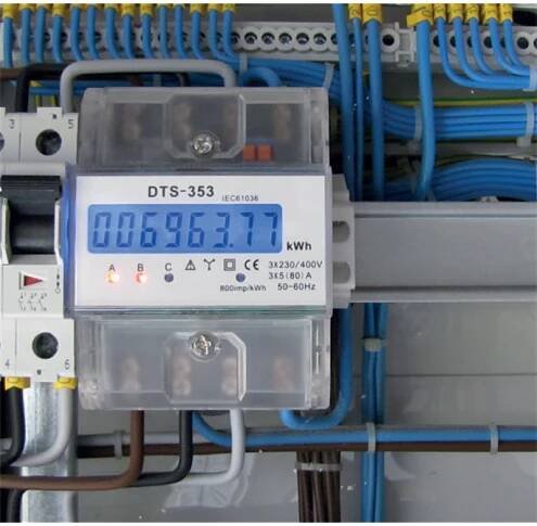 Třífázový elektroměr DTS 353-L 80A, 4,5mod., LCD, podružný