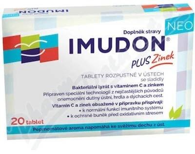Bioveta Imudon Neo +Zinek 20 tablet od 240 Kč - Heureka.cz