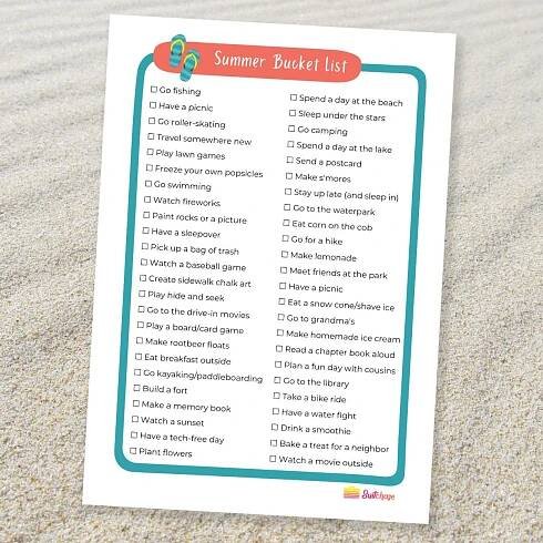 Summer Bucket List for Kids - PRINTABLE - Image 3