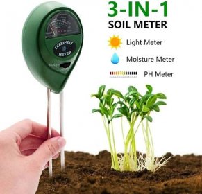 Tester půdy 3 v 1 Tester půdního pH Tester lehké vlhkosti a kyselosti Detektor úrodnosti vody pro květiny