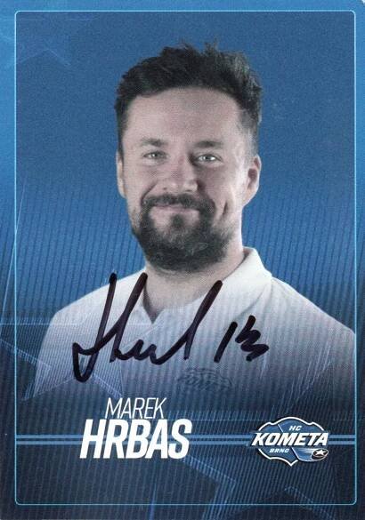Autogram Marek Hrbas - Kometa Brno - Ostatní sběratelské předměty