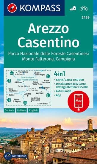 detail Toskánsko - Arezzo, Casentino 1:50t mapa KOMPASS #2459