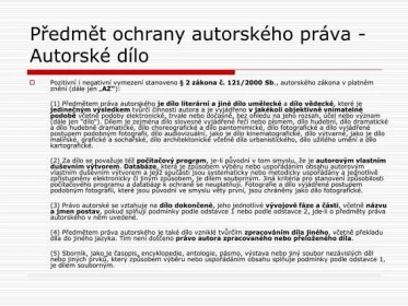 PPT - AUTORSKÉ PRÁVO PowerPoint Presentation, free download - ID:7022911