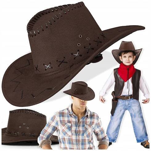 KOVBOJSKÝ KLOBOUK COUNTRY WESTERN PRO DOSPĚLÉ PŘEVLEK ŠERIF PÁRTY