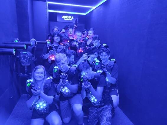 Osmáci na Laser Game – ZŠ Zaječí