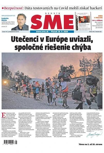 Časopis SME 18/9/2020