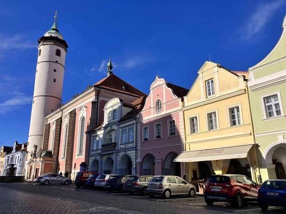 náměstí, Domažlice, věž, tipy na ubytování